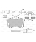 PASTILLAS DE FRENO TRASERO CITROEN C3, PEUGEOT 307 05/01-, AUDI A3,A4, SEAT ALTEA