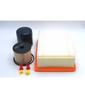 KIT FILTROS ACEITE+AIRE+COMBUSTIBLE PSA MOTORES 2.0 HDI (FILTRO COMBUSTIBLE TIPO:MAHLE)