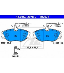 PASTILLAS DE FRENO DELANTERO CITROEN EVASION 95-