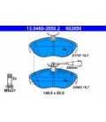 PASTILLAS DE FRENO TRASERO CITROEN JUMPER 94-02 CONECTOR CUADRADO