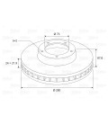 JUEGO DISCOS DE FRENO DELANTERO CITROEN JUMPER VENTILADOS 280mm.