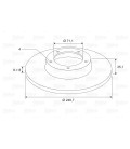 JUEGO DISCOS DE FRENO TRASERO CITROEN C2, C3, PEUGEOT 307