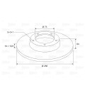 JUEGO DISCOS DE FRENO DELANTERO CITROEN C25, FIAT DUCATO 16mm.