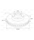 JUEGO DISCOS DE FRENO DELANTERO VOLKSWAGEN GOLF, JETTA VENTILADOS
