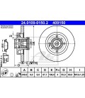 JUEGO DISCOS DE FRENO TRASERO CITROEN C4 MANGUETA 25mm. CON ABS CON RODAMIENTO