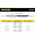 AMORTIGUADOR CAPOT CITROEN C5 500-180N
