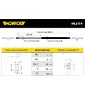 AMORTIGUADOR PORTON 310-255N CITROEN C3 PLURIEL