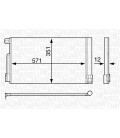 CONDENSADOR A.A. CITROEN NEMO, FIAT FIORINO, PEUGEOT BIPPER 560 x 350 x 15 mm