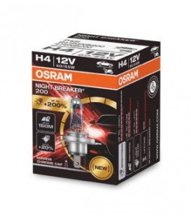 LAMPARA H4 NIGHT BREAKER 12V/60-55W 220% + LUZ P43t