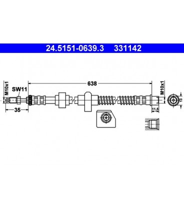 LATIGUILLO TRASERO DERECHO CITROEN C5 2.0 08--