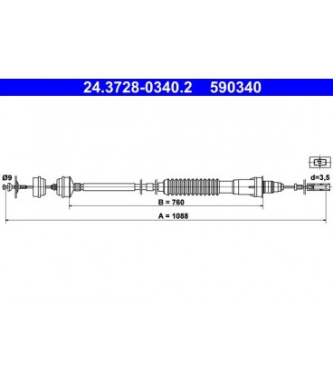 CABLE EMBRAGUE CITROEN EVASION (94-02), JUMPY